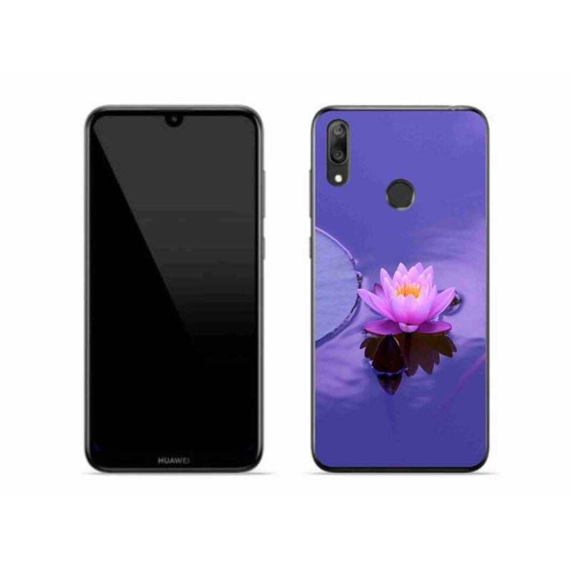 Gelový obal mmCase na mobil Huawei Y7 (2019) - květ na hladině