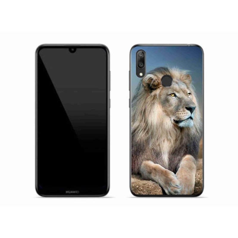 Gelový obal mmCase na mobil Huawei Y7 (2019) - lev 1
