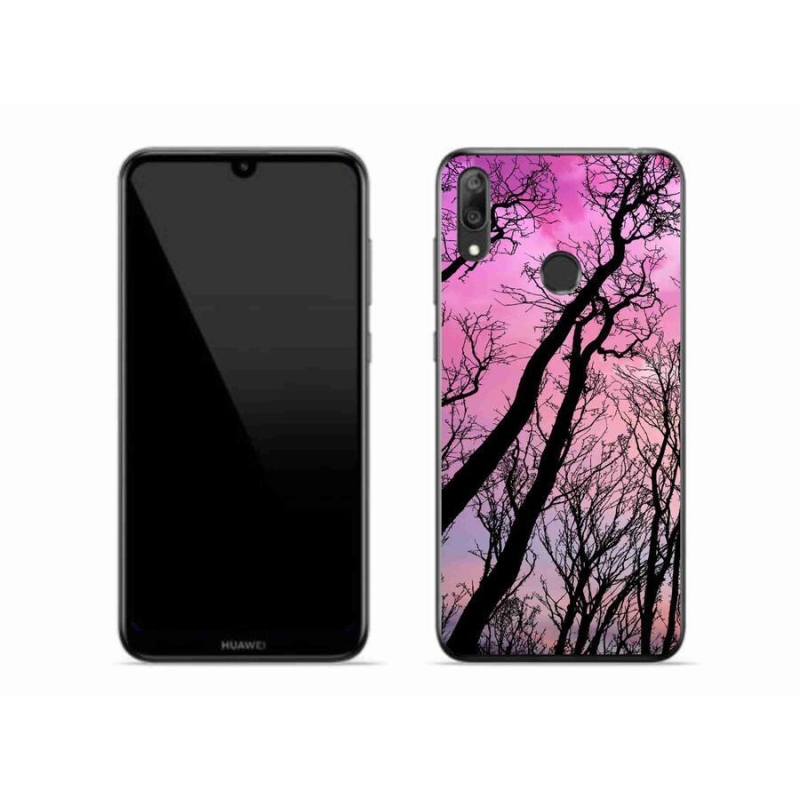 Gelový obal mmCase na mobil Huawei Y7 (2019) - opadané stromy