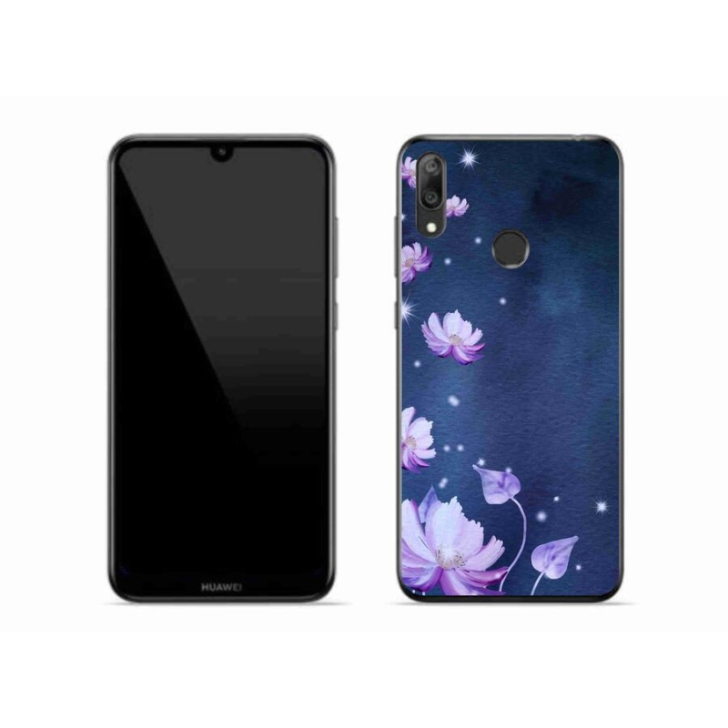 Gelový obal mmCase na mobil Huawei Y7 (2019) - padající květy