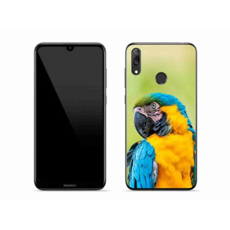 Gelový obal mmCase na mobil Huawei Y7 (2019) - papoušek ara 2