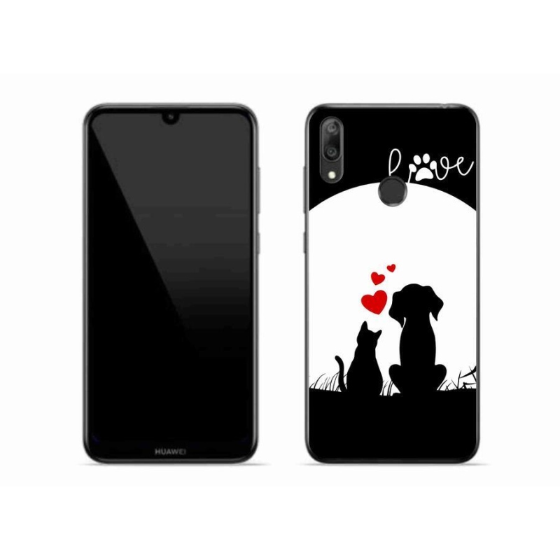 Gelový obal mmCase na mobil Huawei Y7 (2019) - zvířecí láska