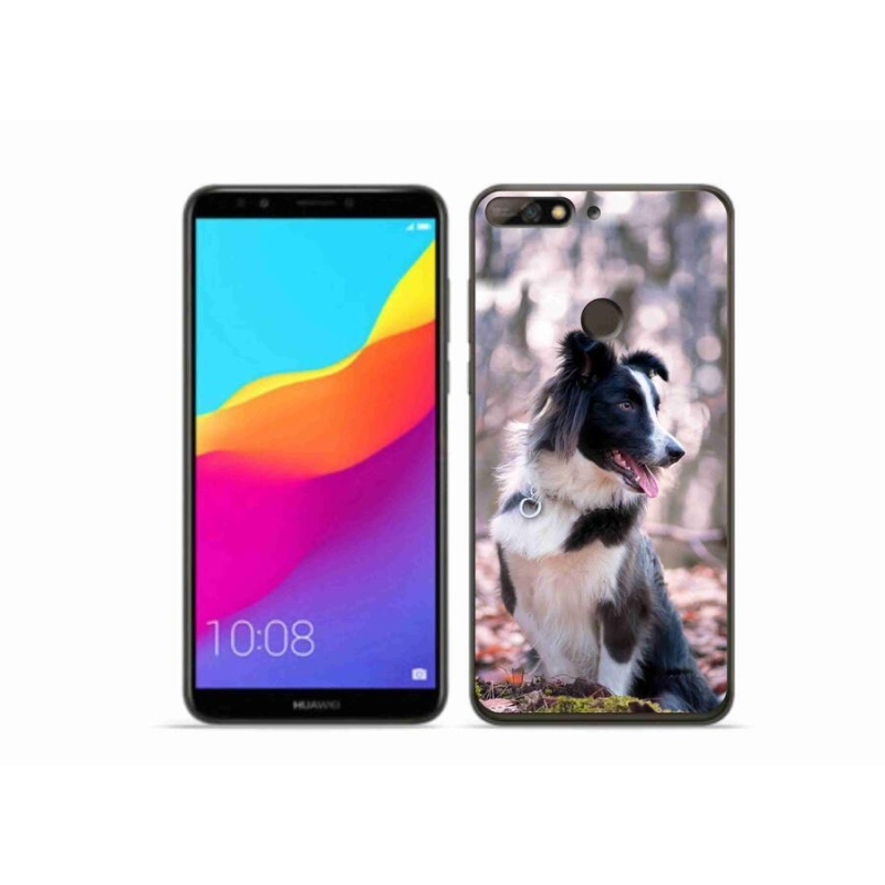Gelový obal mmCase na mobil Huawei Y7 Prime (2018) - border kolie 2