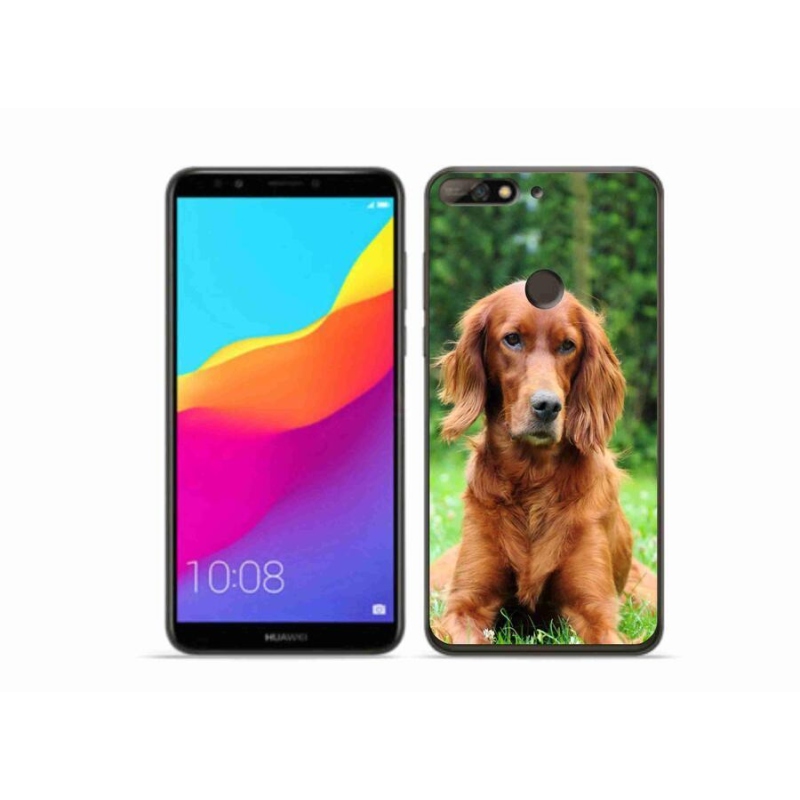 Gelový obal mmCase na mobil Huawei Y7 Prime (2018) - irský setr