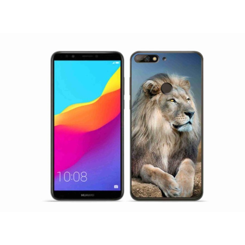 Gelový obal mmCase na mobil Huawei Y7 Prime (2018) - lev 1