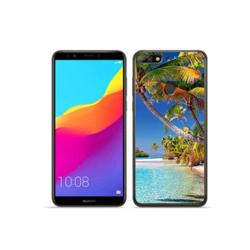 Gelový obal mmCase na mobil Huawei Y7 Prime (2018) - mořská pláž
