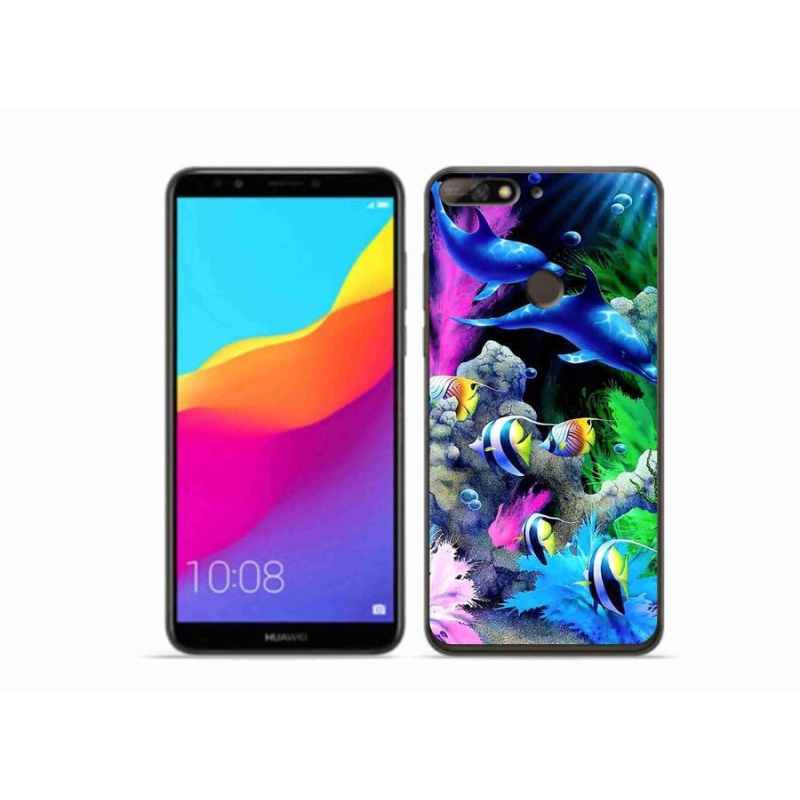 Gelový obal mmCase na mobil Huawei Y7 Prime (2018) - mořský svět