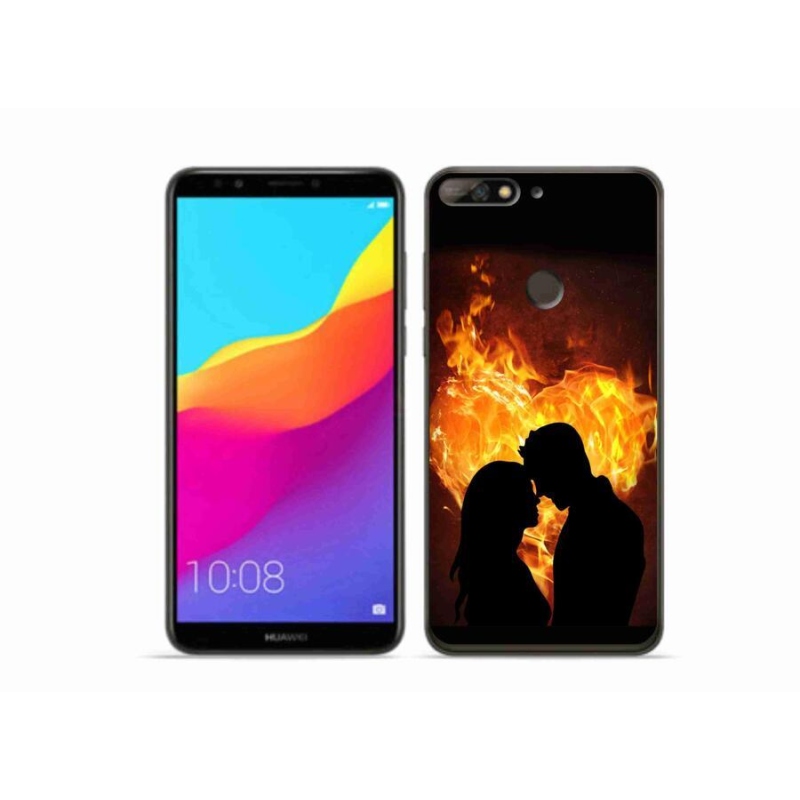 Gelový obal mmCase na mobil Huawei Y7 Prime (2018) - ohnivá láska