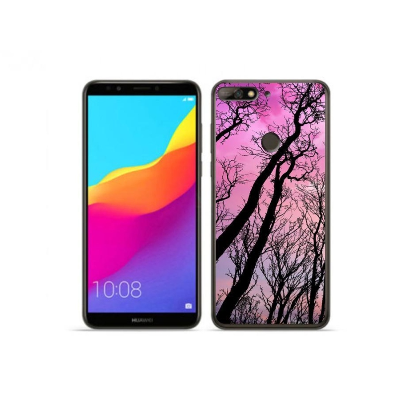 Gelový obal mmCase na mobil Huawei Y7 Prime (2018) - opadané stromy