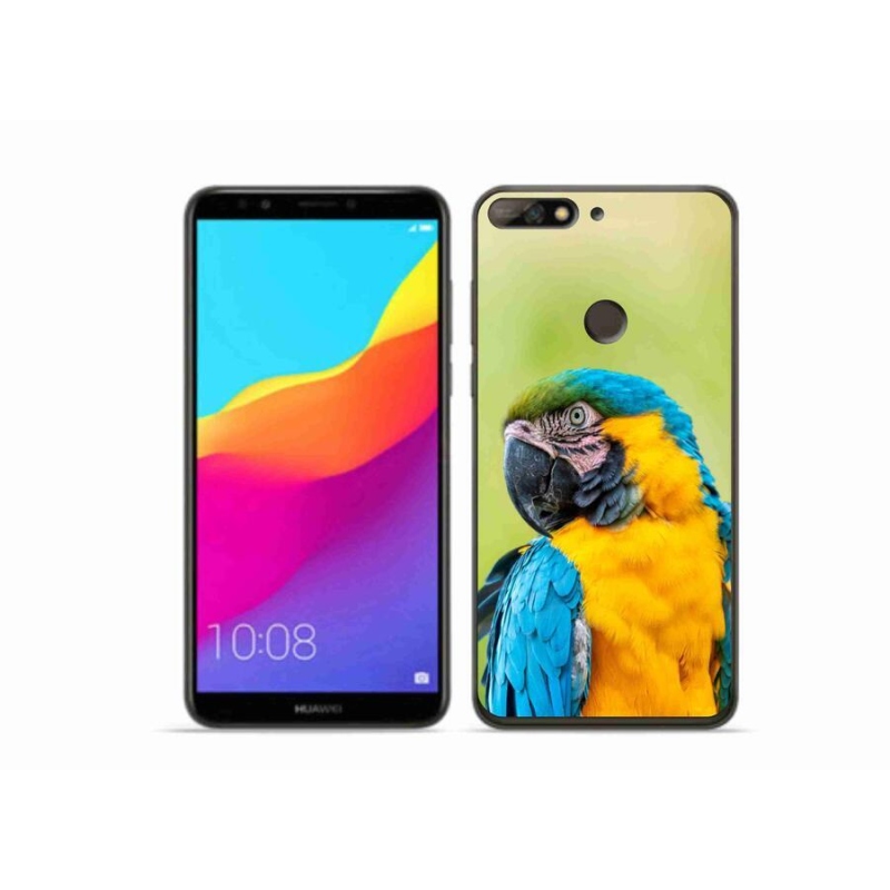 Gelový obal mmCase na mobil Huawei Y7 Prime (2018) - papoušek ara 2