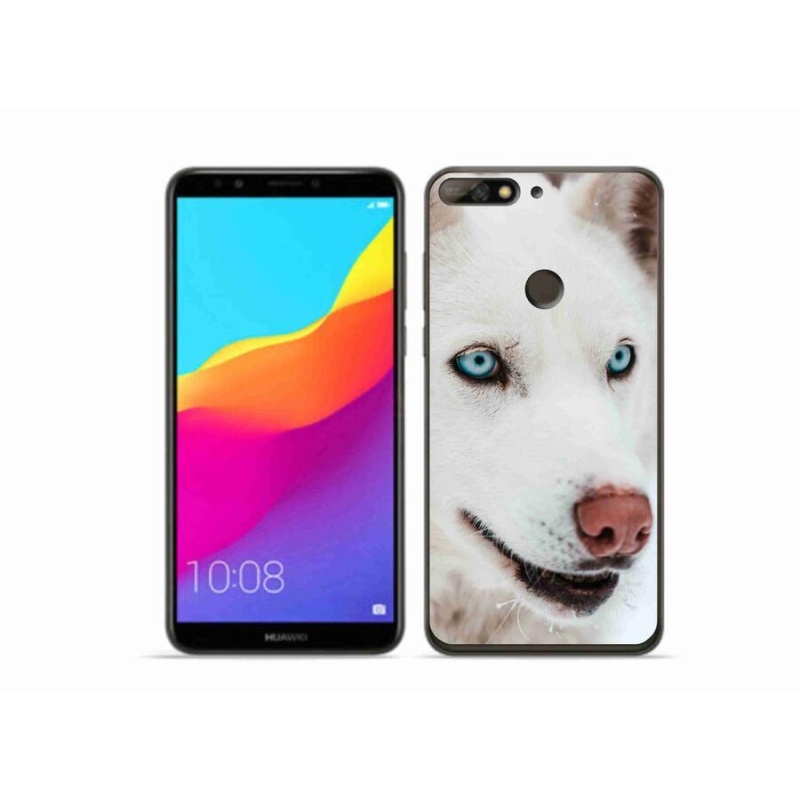 Gelový obal mmCase na mobil Huawei Y7 Prime (2018) - psí pohled