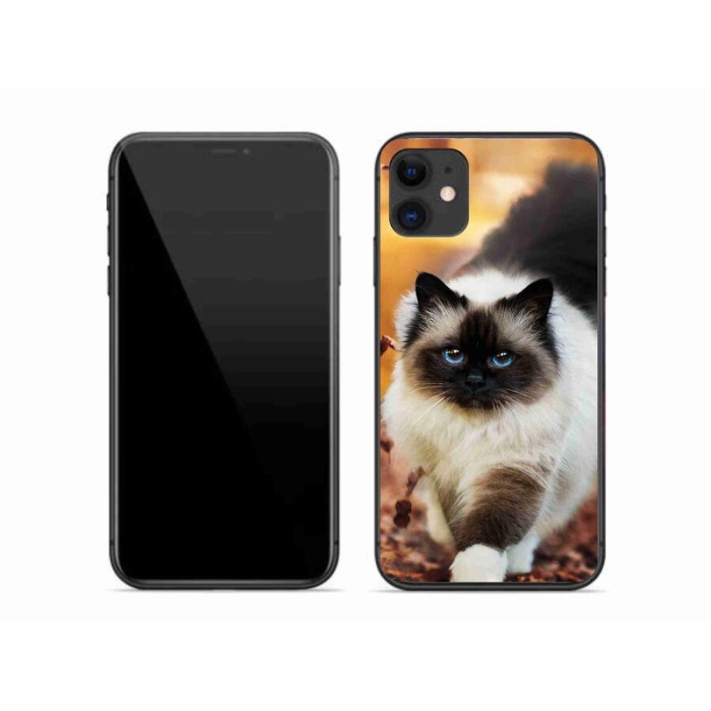 Gelový obal mmCase na mobil iPhone 11 - kočka 1