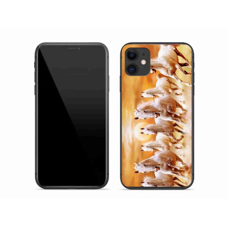 Gelový obal mmCase na mobil iPhone 11 - koně 2