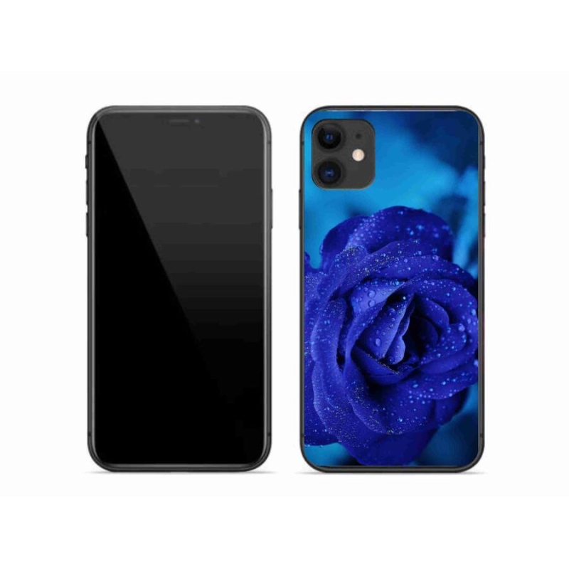 Gelový obal mmCase na mobil iPhone 11 - modrá růže
