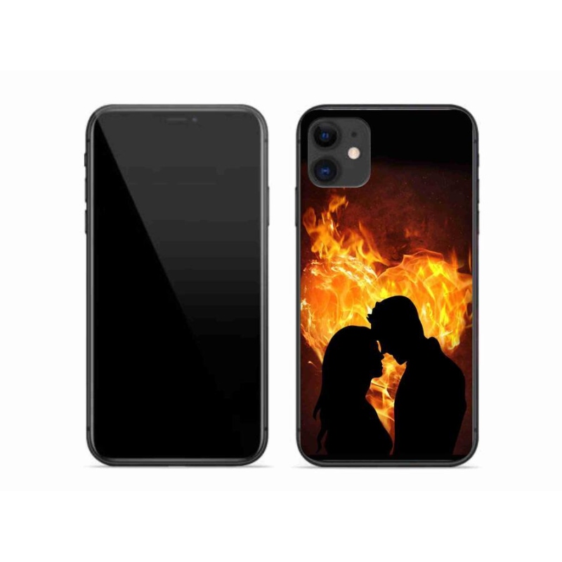 Gelový obal mmCase na mobil iPhone 11 - ohnivá láska
