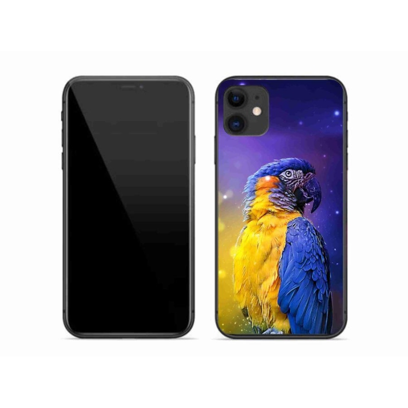 Gelový obal mmCase na mobil iPhone 11 - papoušek ara 1