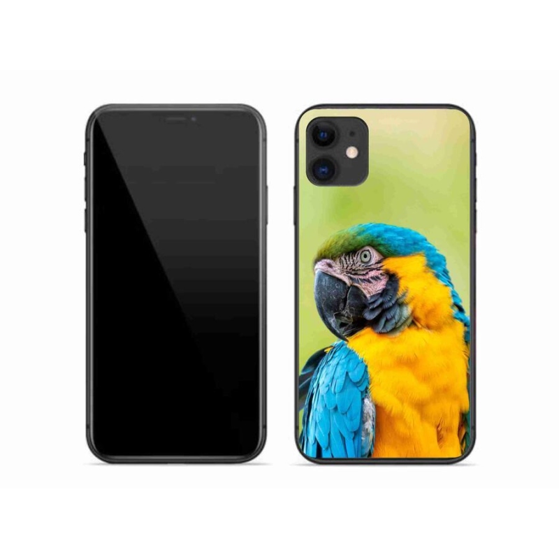Gelový obal mmCase na mobil iPhone 11 - papoušek ara 2
