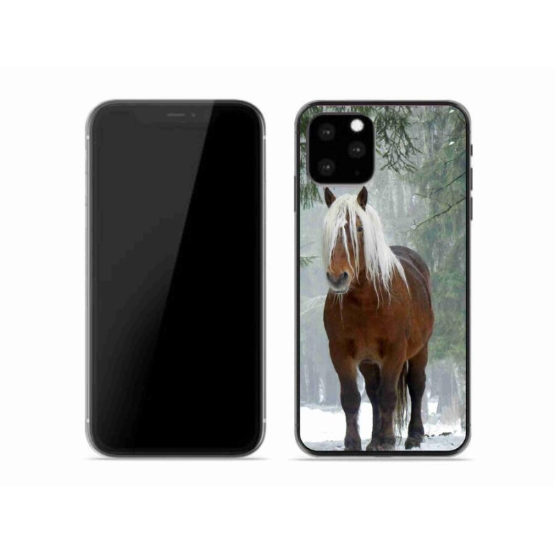 Gelový obal mmCase na mobil iPhone 11 Pro - kůň v lese