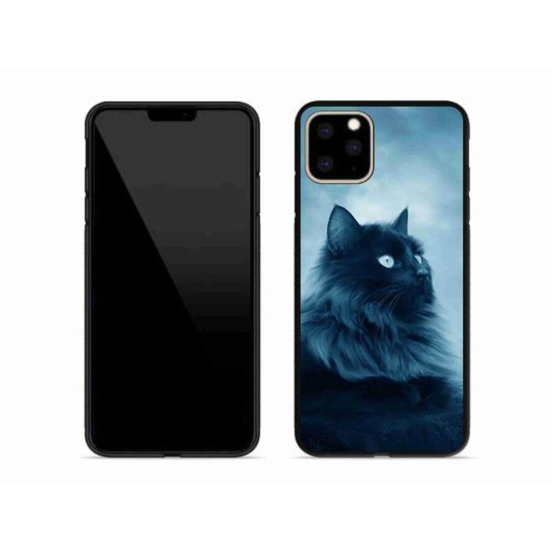 Gelový obal mmCase na mobil iPhone 11 Pro Max - černá kočka 1