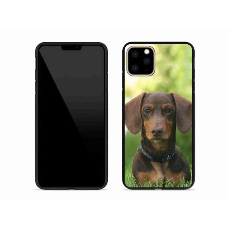 Gelový obal mmCase na mobil iPhone 11 Pro Max - hnědý jezevčík