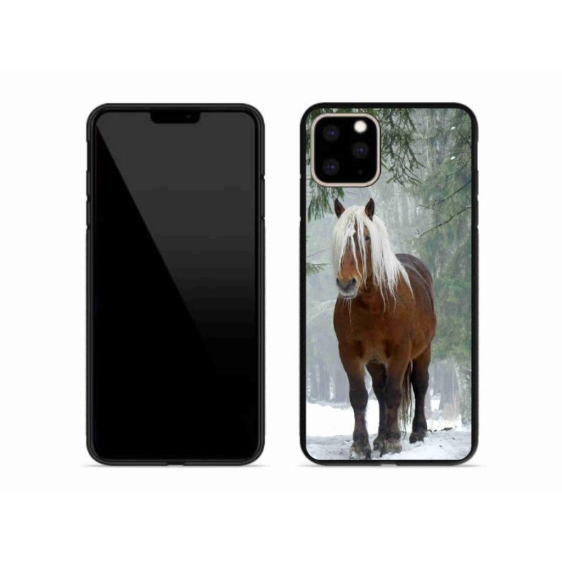 Gelový obal mmCase na mobil iPhone 11 Pro Max - kůň v lese
