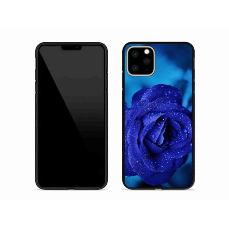 Gelový obal mmCase na mobil iPhone 11 Pro Max - modrá růže