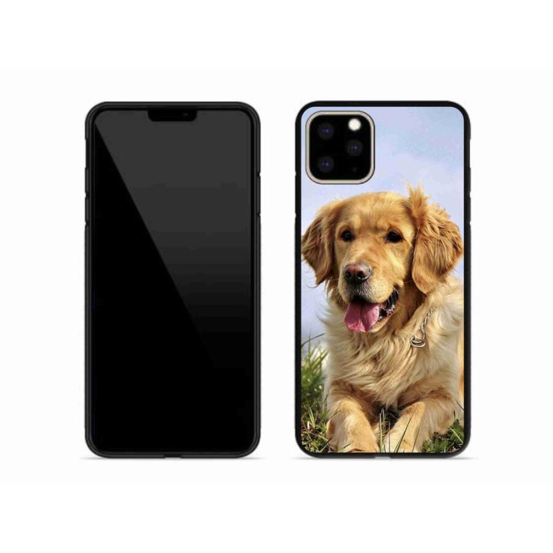 Gelový obal mmCase na mobil iPhone 11 Pro Max - zlatý retrívr