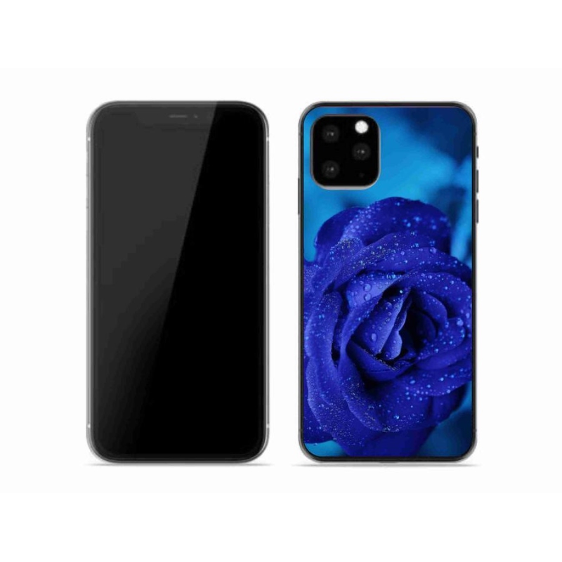 Gelový obal mmCase na mobil iPhone 11 Pro - modrá růže