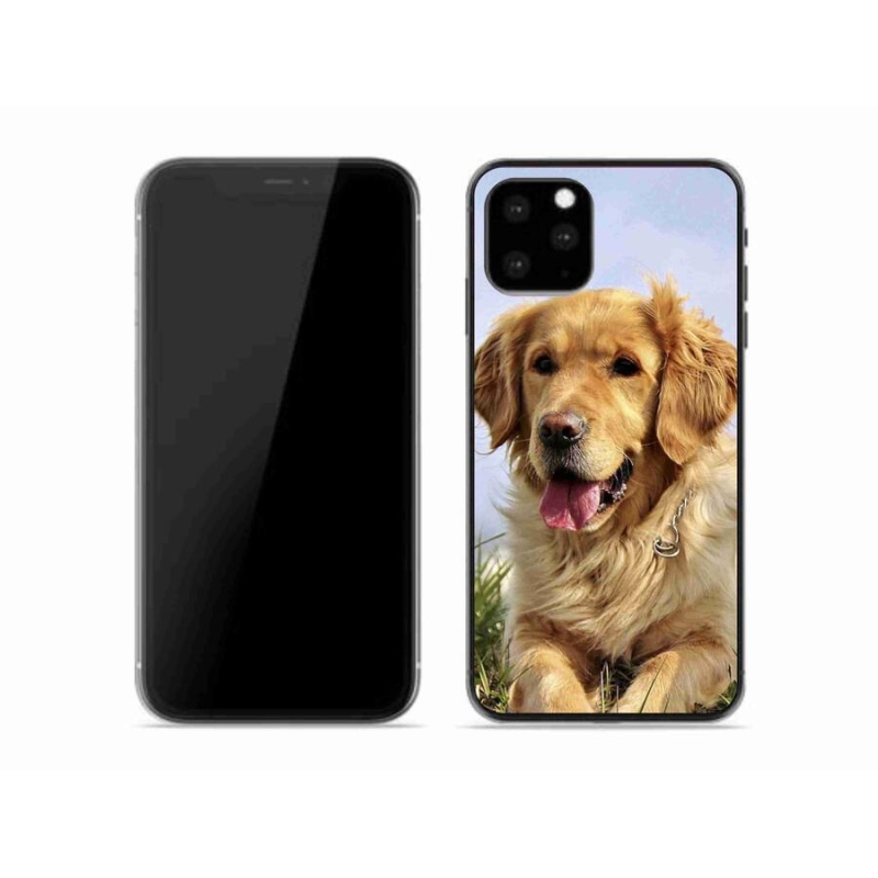 Gelový obal mmCase na mobil iPhone 11 Pro - zlatý retrívr