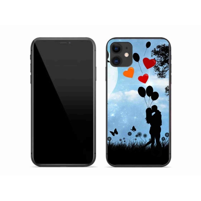 Gelový obal mmCase na mobil iPhone 11 - zamilovaný pár
