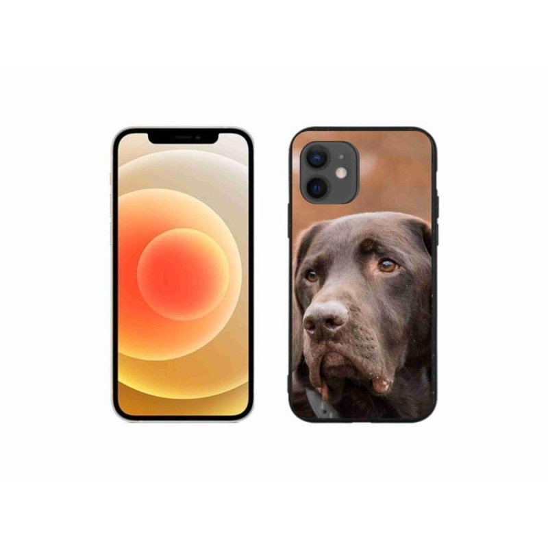 Gelový obal mmCase na mobil iPhone 12 mini - hnědý labrador