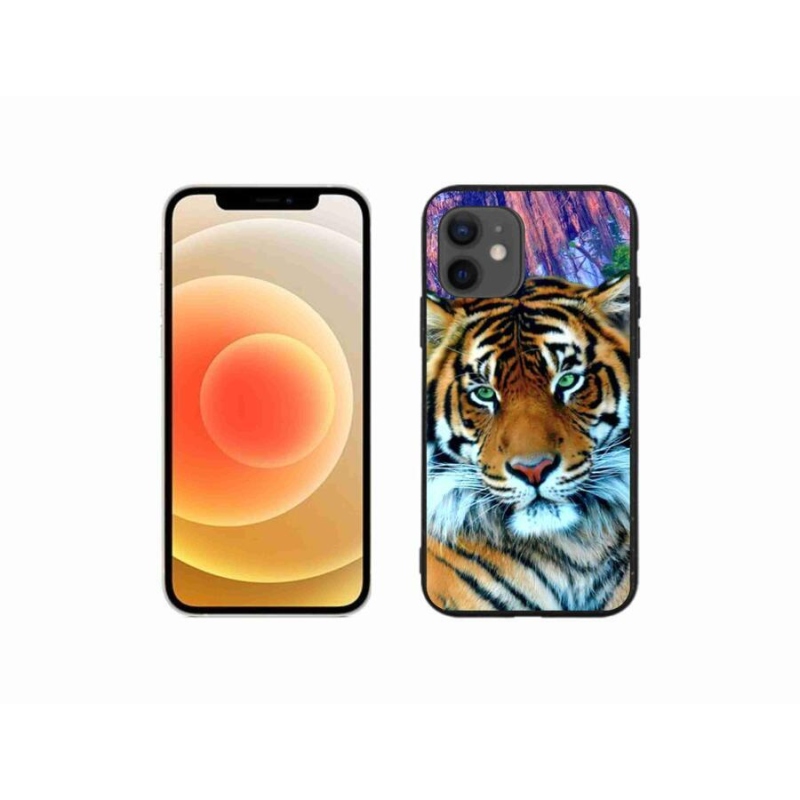 Gelový obal mmCase na mobil iPhone 12 mini - tygr