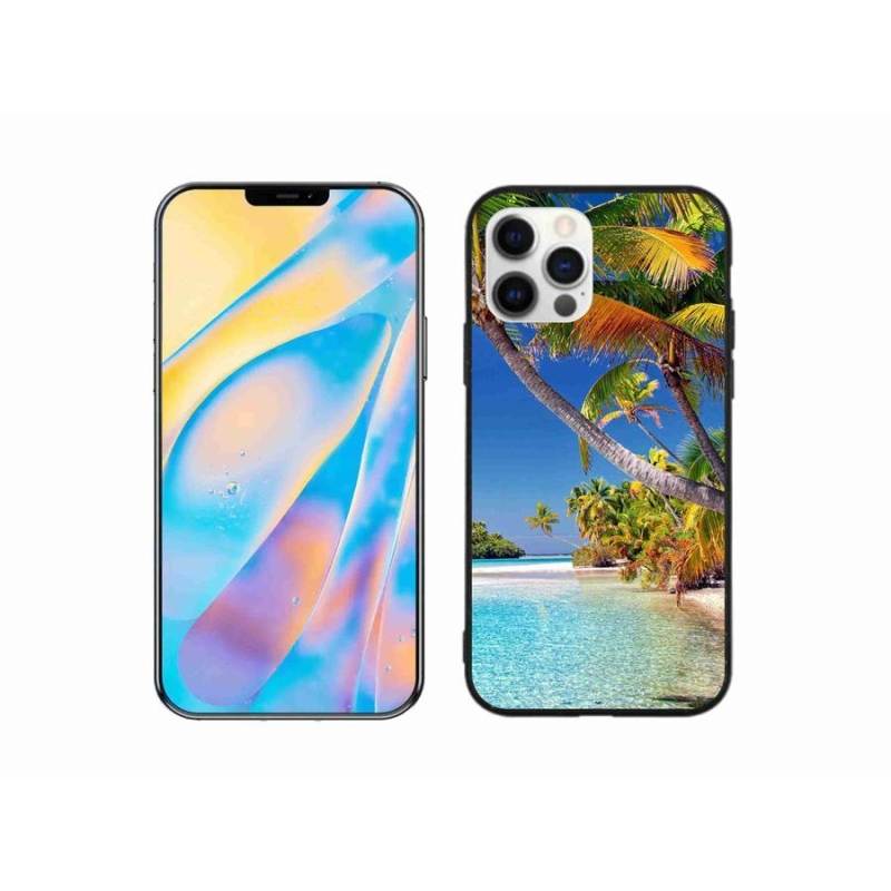 Gelový obal mmCase na mobil iPhone 12 - mořská pláž
