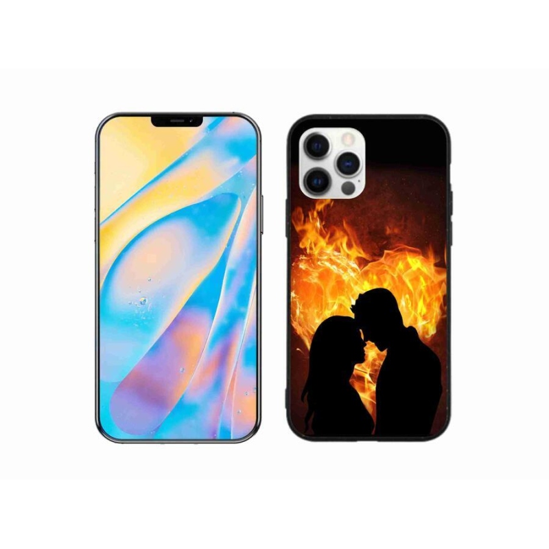 Gelový obal mmCase na mobil iPhone 12 - ohnivá láska