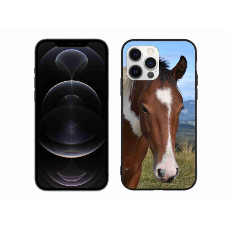 Gelový obal mmCase na mobil iPhone 12 Pro Max - hnědý kůň