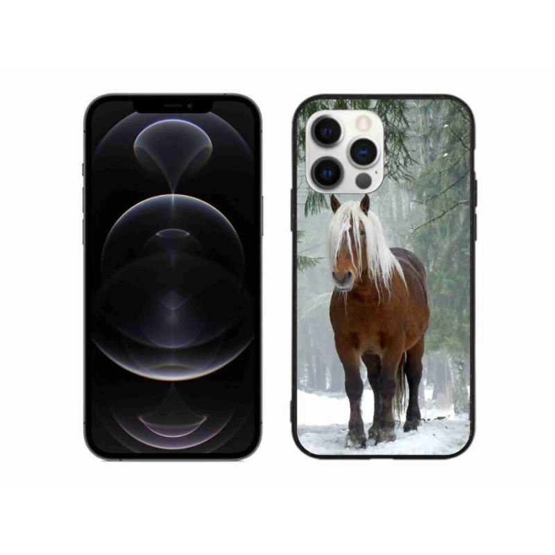 Gelový obal mmCase na mobil iPhone 12 Pro Max - kůň v lese