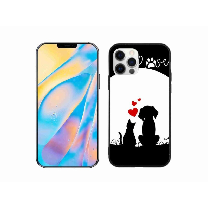 Gelový obal mmCase na mobil iPhone 12 Pro - zvířecí láska