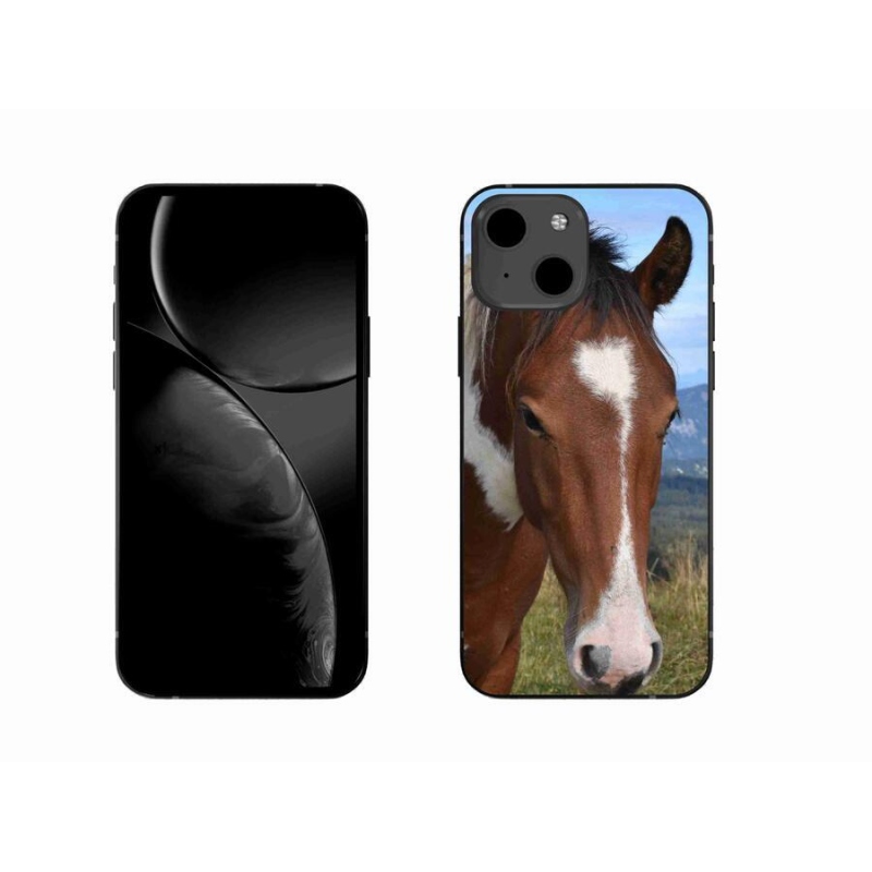 Gelový obal mmCase na mobil iPhone 13 6.1 - hnědý kůň