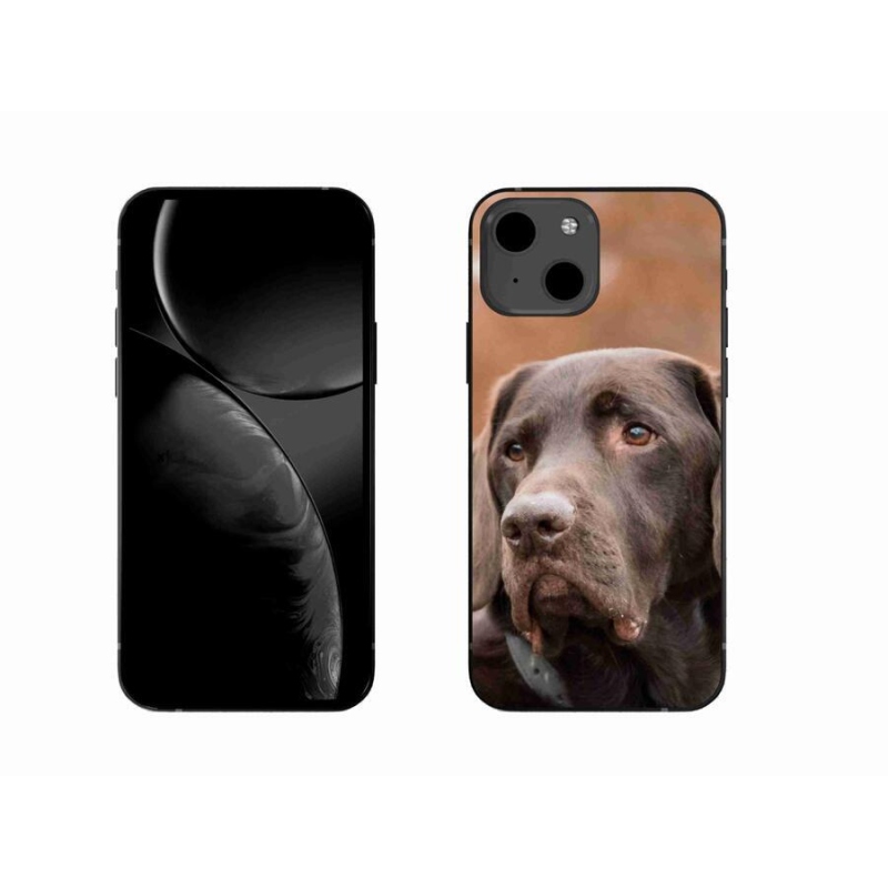 Gelový obal mmCase na mobil iPhone 13 6.1 - hnědý labrador