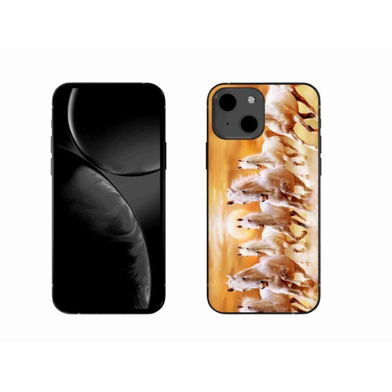 Gelový obal mmCase na mobil iPhone 13 6.1 - koně 2