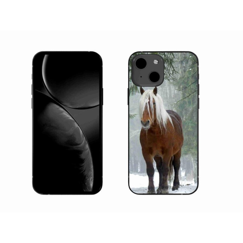 Gelový obal mmCase na mobil iPhone 13 6.1 - kůň v lese