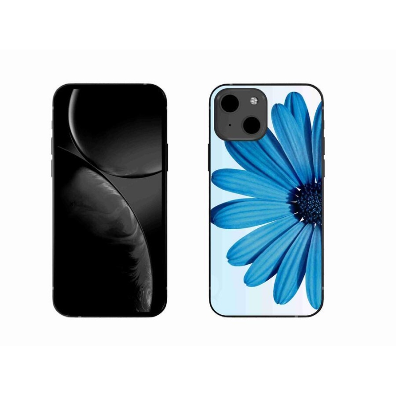 Gelový obal mmCase na mobil iPhone 13 6.1 - modrá kopretina