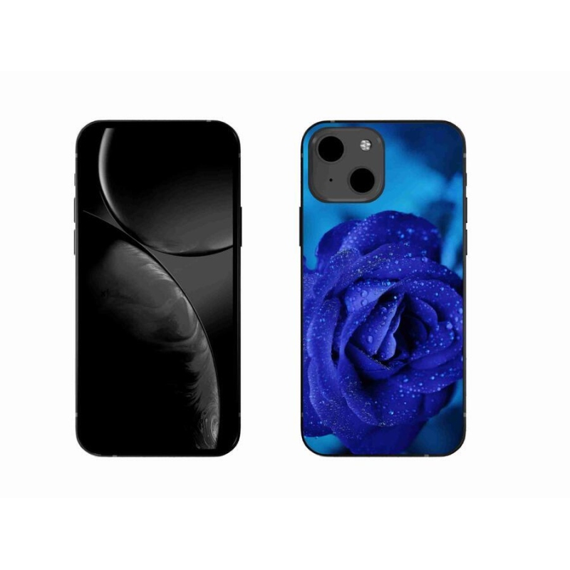 Gelový obal mmCase na mobil iPhone 13 6.1 - modrá růže