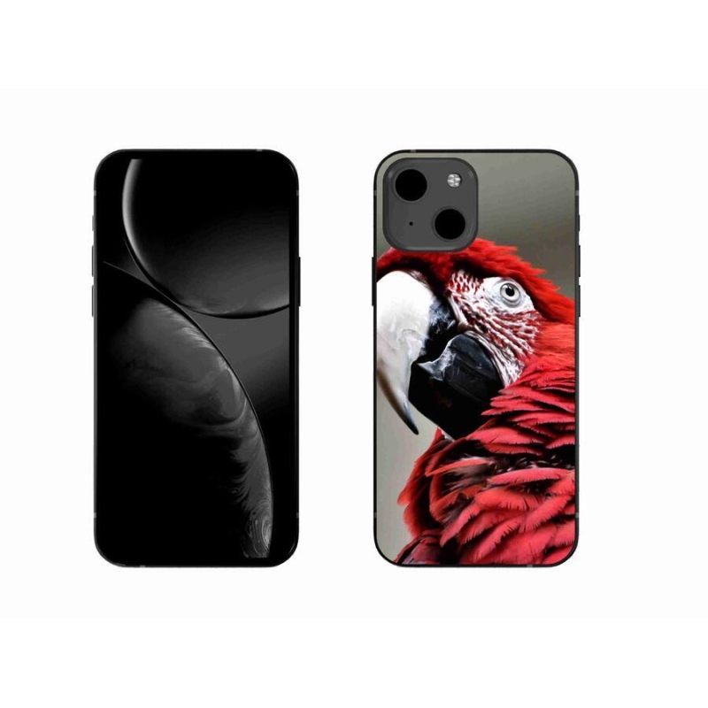 Gelový obal mmCase na mobil iPhone 13 6.1 - papoušek ara červený