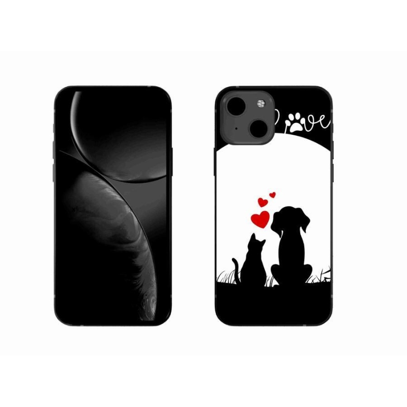 Gelový obal mmCase na mobil iPhone 13 6.1 - zvířecí láska