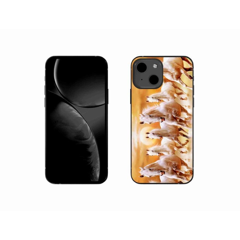 Gelový obal mmCase na mobil iPhone 13 mini 5.4 - koně 2