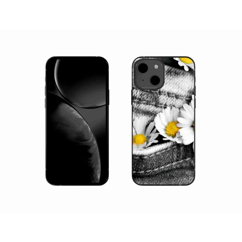 Gelový obal mmCase na mobil iPhone 13 mini 5.4 - kopretiny