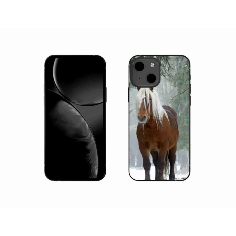 Gelový obal mmCase na mobil iPhone 13 mini 5.4 - kůň v lese