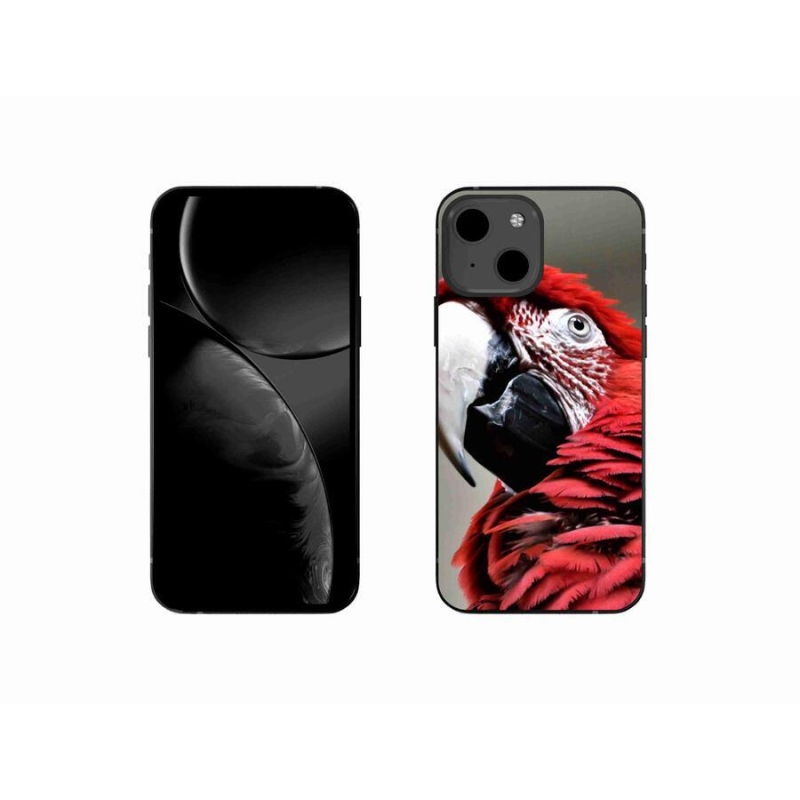 Gelový obal mmCase na mobil iPhone 13 mini 5.4 - papoušek ara červený