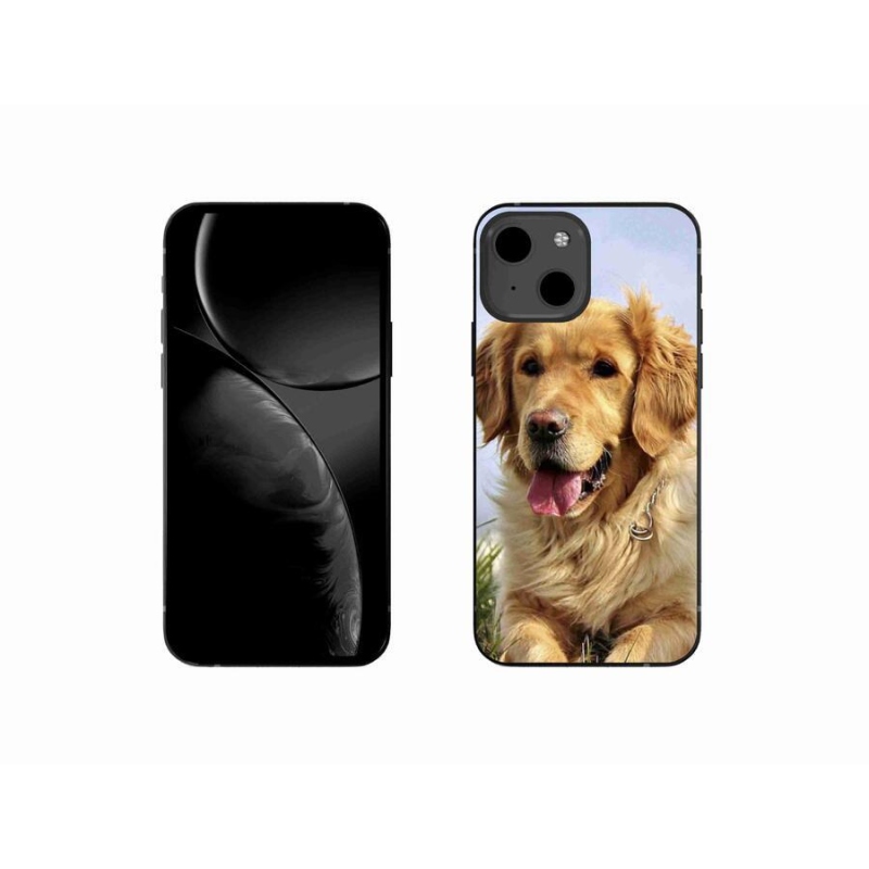 Gelový obal mmCase na mobil iPhone 13 mini 5.4 - zlatý retrívr